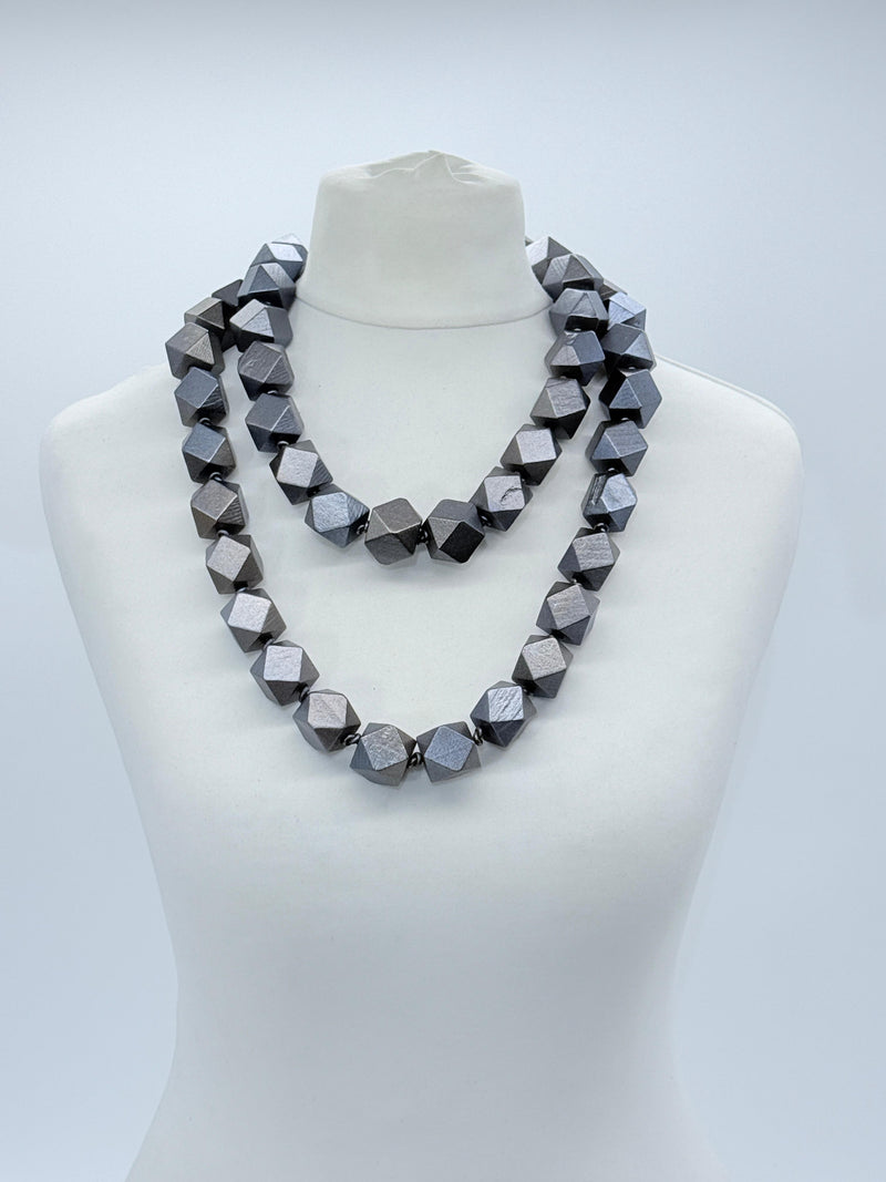 Austrian Big Diamond Beads Necklaces - Hand painted