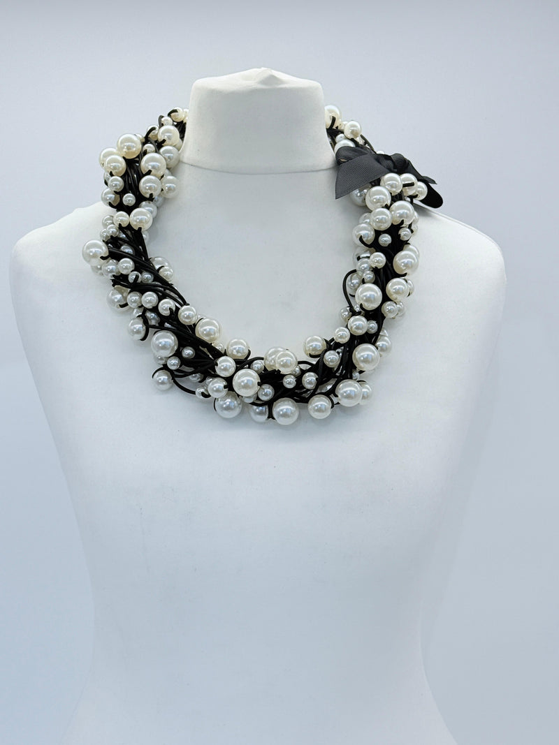 Handmade Faux Pearl Necklace – Multi-Strand, Elegant & Versatile