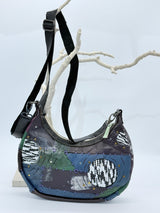 Hand Crafted recycled leather with recycled plastic hand bag