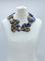 Hearts necklace made from recycled fabric