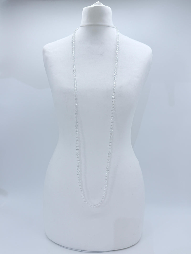 Elegant Crystal Cube Necklace – Handmade & Minimalist - Medium