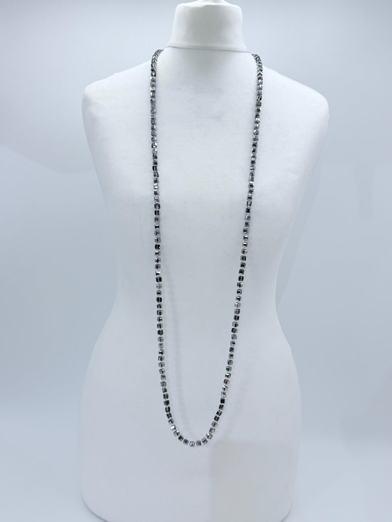 Elegant Crystal Cube Necklace – Handmade & Minimalist - Medium