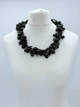 6-strand crystal tube mixed with crystal eggs necklace