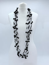 6-strand crystal tube mixed with crystal eggs necklace
