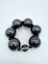 Handmade sustainable Giant Beads Bracelets handmade from recycled wood - Hand gilded/Hand painted