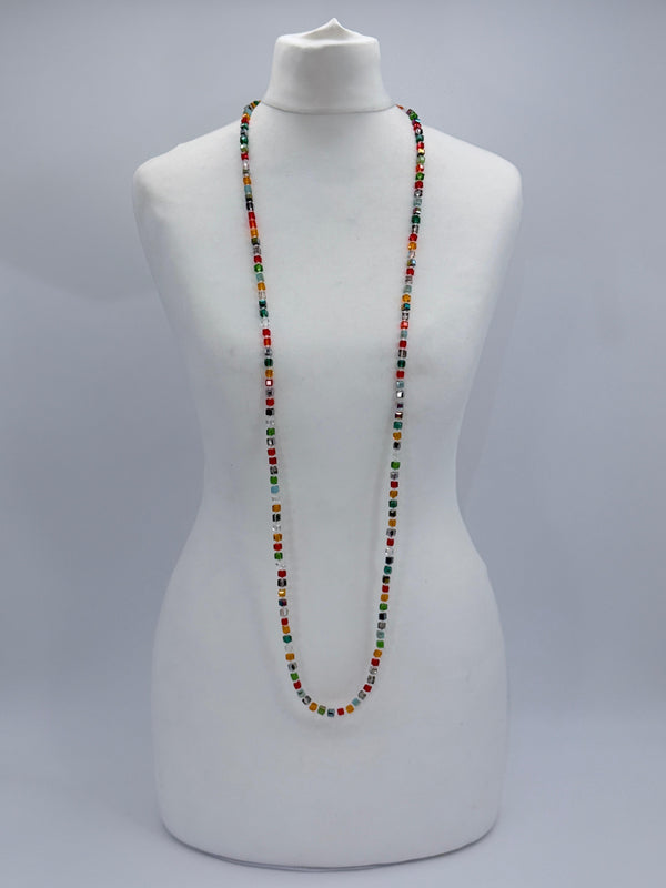 Elegant Crystal Cube Necklace – Handmade & Minimalist - Medium