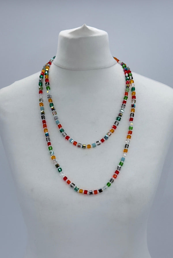 Elegant Crystal Cube Necklace – Handmade & Minimalist - Medium