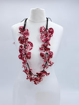Handmade Recycled Fabric Lotus Leaves Neckalce