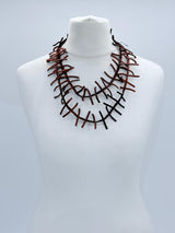 Recycled Leather Fir Necklaces - Hand painted