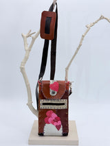 Hand Crafted Cross Body Cell Phone Bag From Recycled Leather