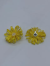 Handmade Chrysanthemum Clip On Earrings – Lightweight Floral Statement Jewelry Gift for Mom & Girlfriend