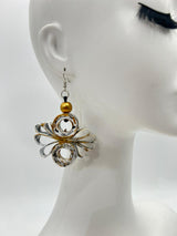 Handmade Recycled Fabric Butterfly Earrings