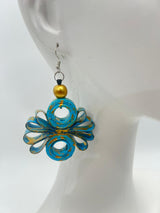 Handmade Recycled Fabric Butterfly Earrings