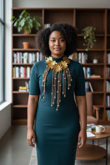 Bold Boho Plumeria Necklace | Handmade Coconut Shell Flower with wooden beads Tassels