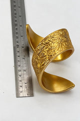 Golden Snake Statement Cuff – Recycled Water Pipe Jewelry