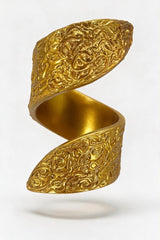 Golden Snake Statement Cuff – Recycled Water Pipe Jewelry