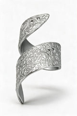 Golden Snake Statement Cuff – Recycled Water Pipe Jewelry