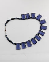 Handmade Vintage Rectangel Czech Crystal Necklace