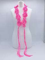 Chrysanthemum Flower Necklace | Handmade Recycled Ribbon Statement Jewelry