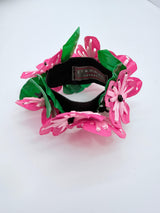 Sustainable Poppy Flower Elastic Bracelet – Handmade Recycled Water Bottle Jewelry Gift for Her