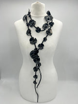 Handmade Recycled Plastic Poppy Flower Necklace – Eco-Friendly Statement Jewelry