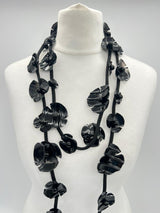Handmade Recycled Plastic Poppy Flower Necklace – Eco-Friendly Statement Jewelry