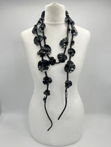 Handmade Recycled Plastic Poppy Flower Necklace – Eco-Friendly Statement Jewelry