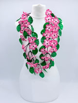 Handmade Poppy Necklace | Recycled Plastic & Hand Embroidered Ribbon Jewelry - Long