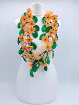 Handmade Poppy Necklace | Recycled Plastic & Hand Embroidered Ribbon Jewelry - Long