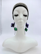 Handmade Poppy Flower Earrings – Recycled Plastic Statement Earrings with Silver Hook | Eco Friendly Gift for Women