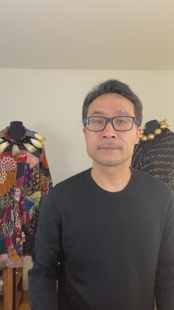 Crystal Faceted Beads on Fishing Wire Necklaces