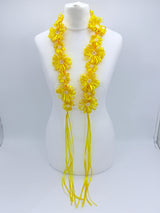 Chrysanthemum Flower Necklace | Handmade Recycled Ribbon Statement Jewelry