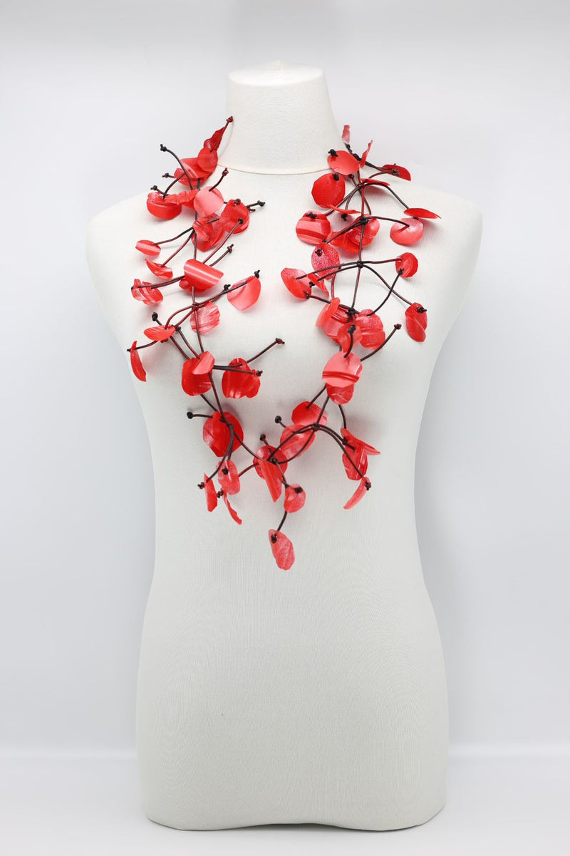 Aqua Water Lily Leaf Necklaces - Hand-painted - Long - Jianhui London