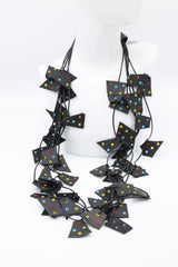 Recycled Leather Irregular Shapes - Multi Grommets - Jianhui London