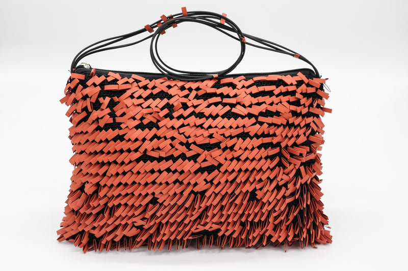 Hand-crocheted Recycled Rubber Loop Bag Coral - Jianhui London