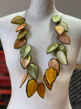 Autumn Leaves Embroidered Necklace - Jianhui London