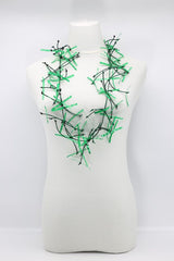 Aqua Willow Tree Necklaces - Hand-painted - Long - Jianhui London