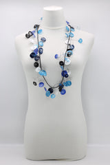 Hanging Flower Basket Necklace - Hand painted - Long - Jianhui London