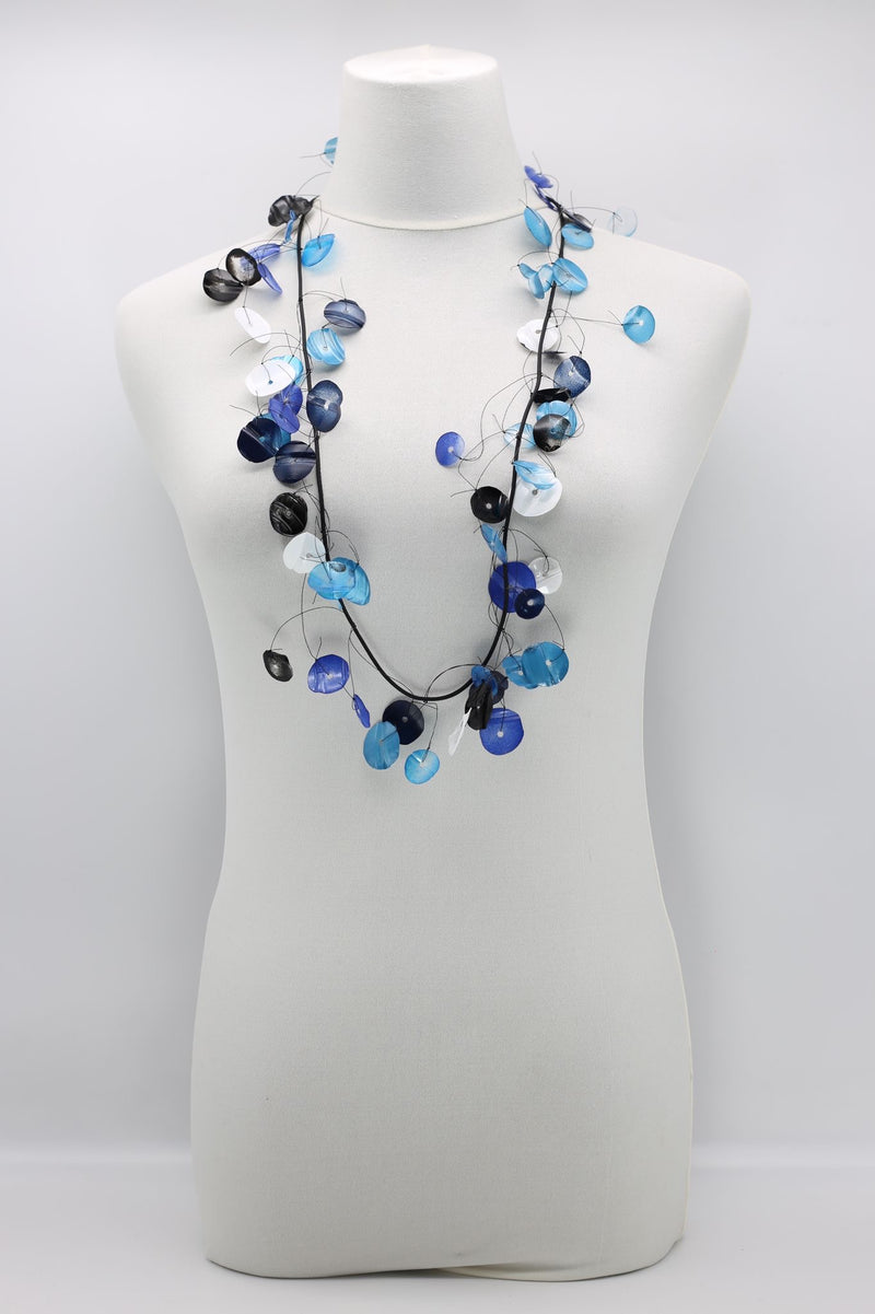 Hanging Flower Basket Necklace - Hand painted - Long - Jianhui London