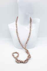 Faceted Wooden Beads Necklaces - Jianhui London