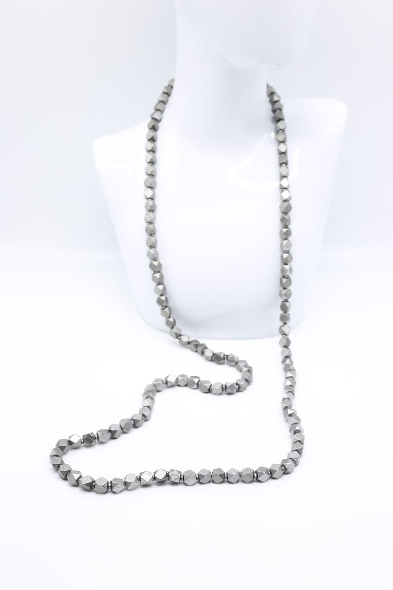 Faceted Wooden Beads Necklaces - Jianhui London