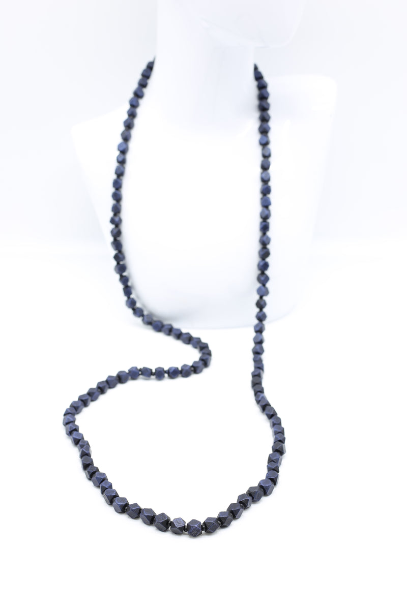 Faceted Wooden Beads Necklaces - Jianhui London