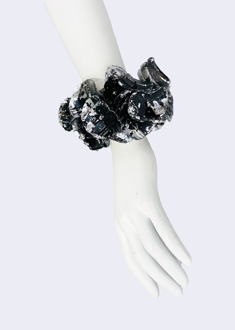 Upcycled plastic bottles - Big Aqua Water Lily leaf Bracelets - Jianhui London