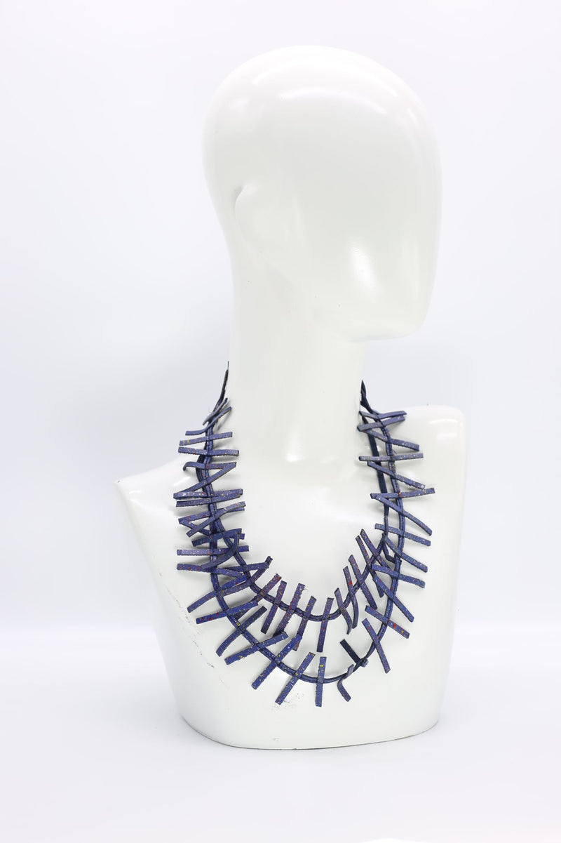 Recycled Leatherette Fir Necklaces - Hand painted - Jianhui London