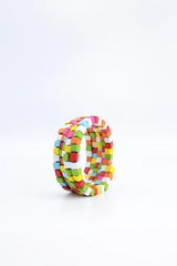 Pashmina Wooden Beads Snake Bracelets - Multi colour - Jianhui London