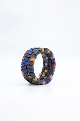 Pashmina Wooden Beads Snake Bracelets - Multi colour - Jianhui London