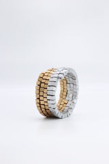 Pashmina Wooden Beads Snake Bracelet - Duo - Jianhui London