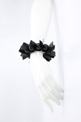 U-shaped Leatherette Ribbons & Round Beads Bracelet - Jianhui London