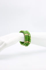 Pashmina Wooden Beads Snake Bracelet - Mosaic - Jianhui London