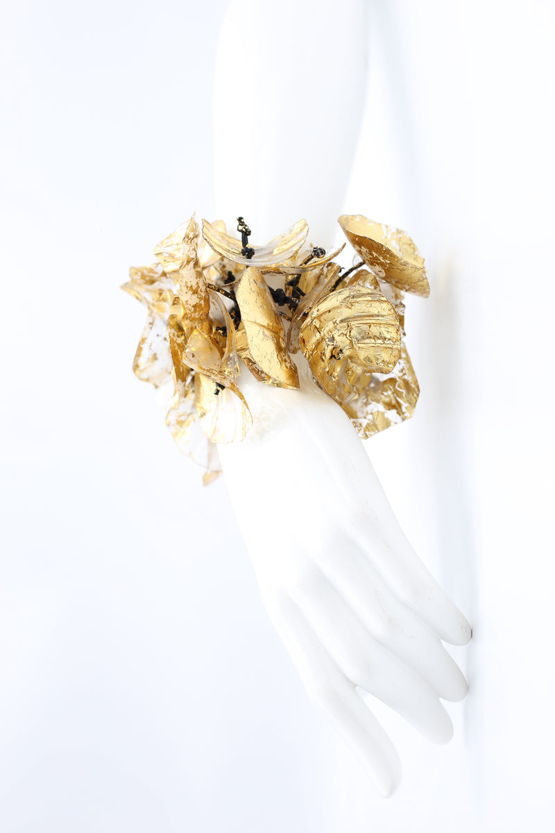 Upcycled plastic bottles - Big Aqua Water Lily leaf Bracelets - Jianhui London